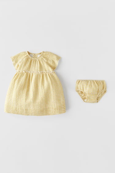 Image 0 of TEXTURED GINGHAM DRESS from Zara