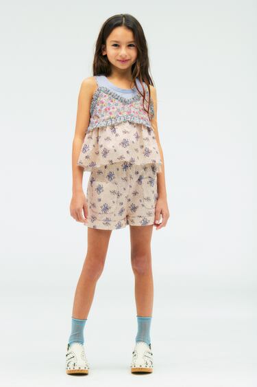 Image 0 of FLORAL BERMUDA SHORTS WITH PIPING - LIMITED EDITION from Zara