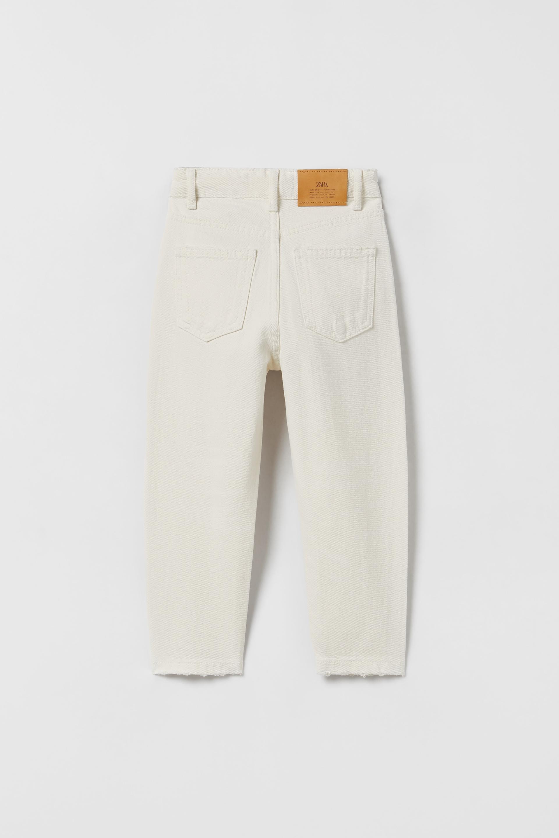 White zara mom jeans Clearance