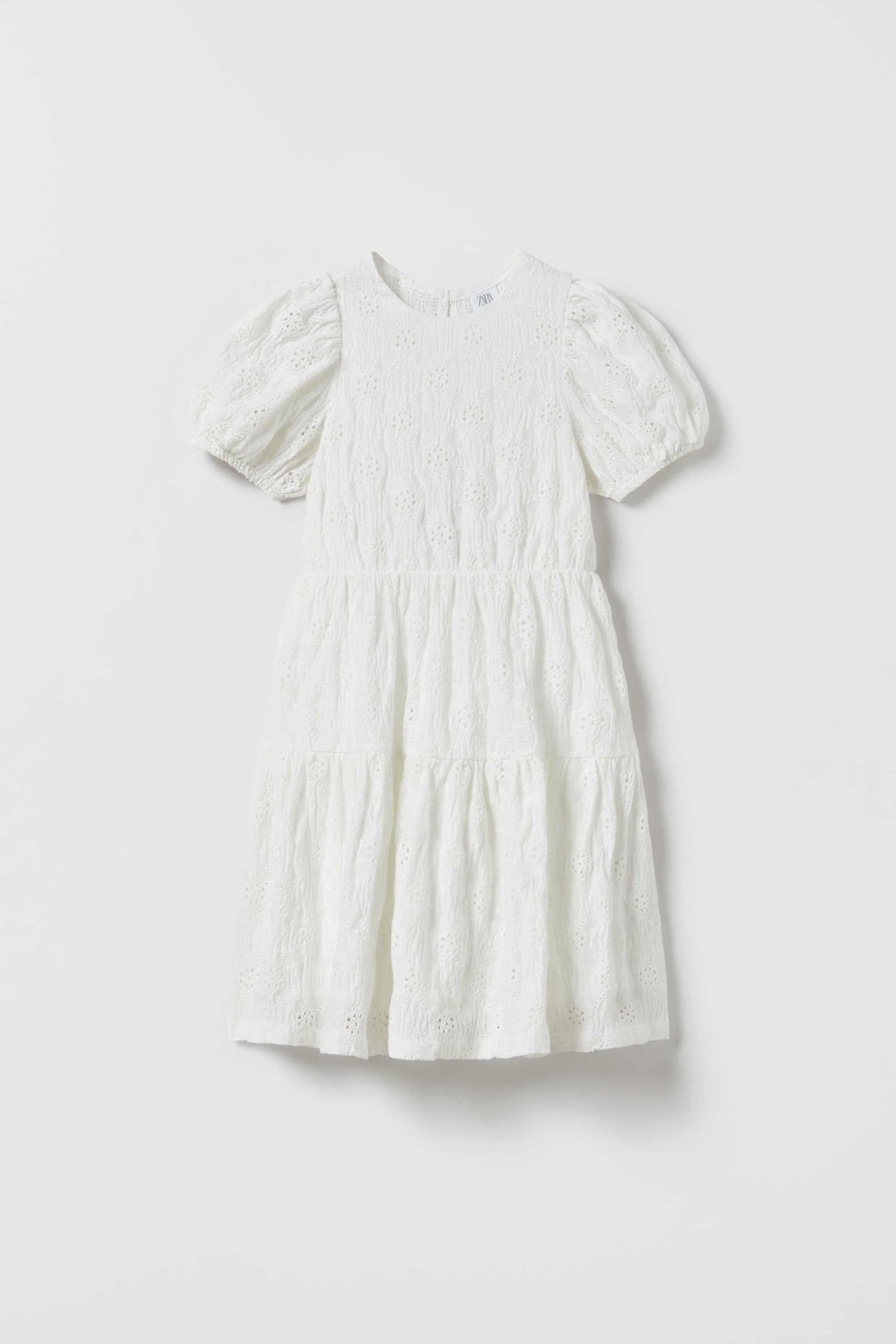 TIERED SWISS EMBROIDERY DRESS