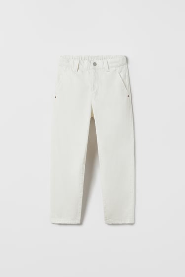 Image 0 of BAGGY JEANS WITH ELASTIC TRIM from Zara