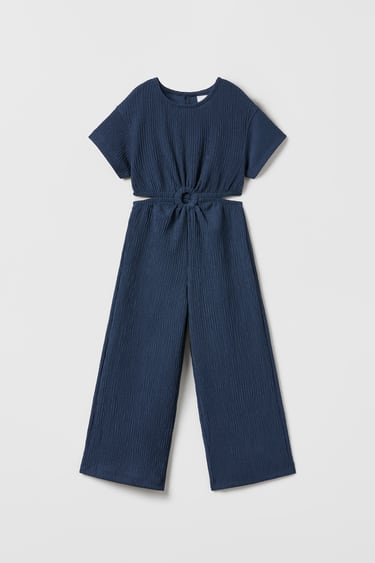 Image 0 of TEXTURED CUT OUT JUMPSUIT from Zara