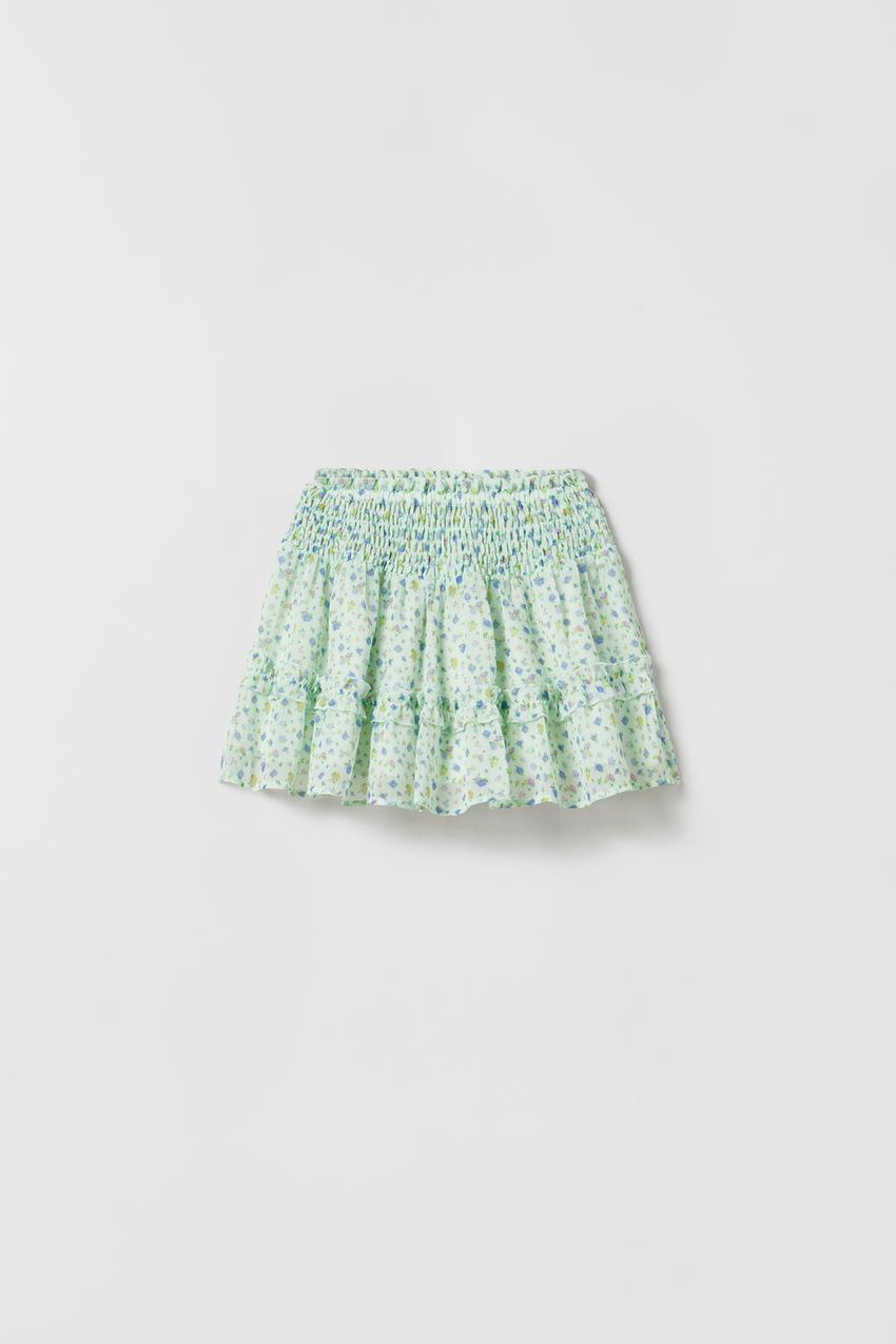 Zara green flower skirt Clearance