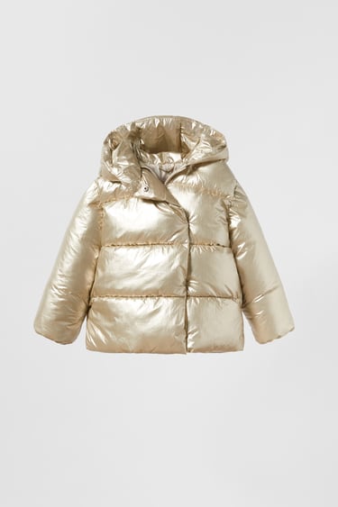 Image 0 of METALLIC PUFFER COAT from Zara
