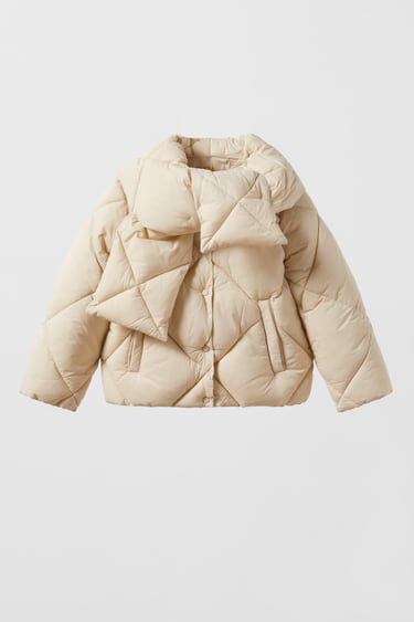Image 0 of PADDED JACKET WITH SCARF from Zara