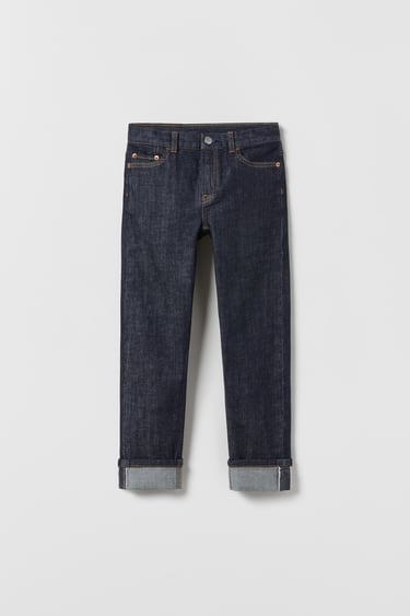 Image 0 of SELVEDGE STRAIGHT FIT JEANS from Zara