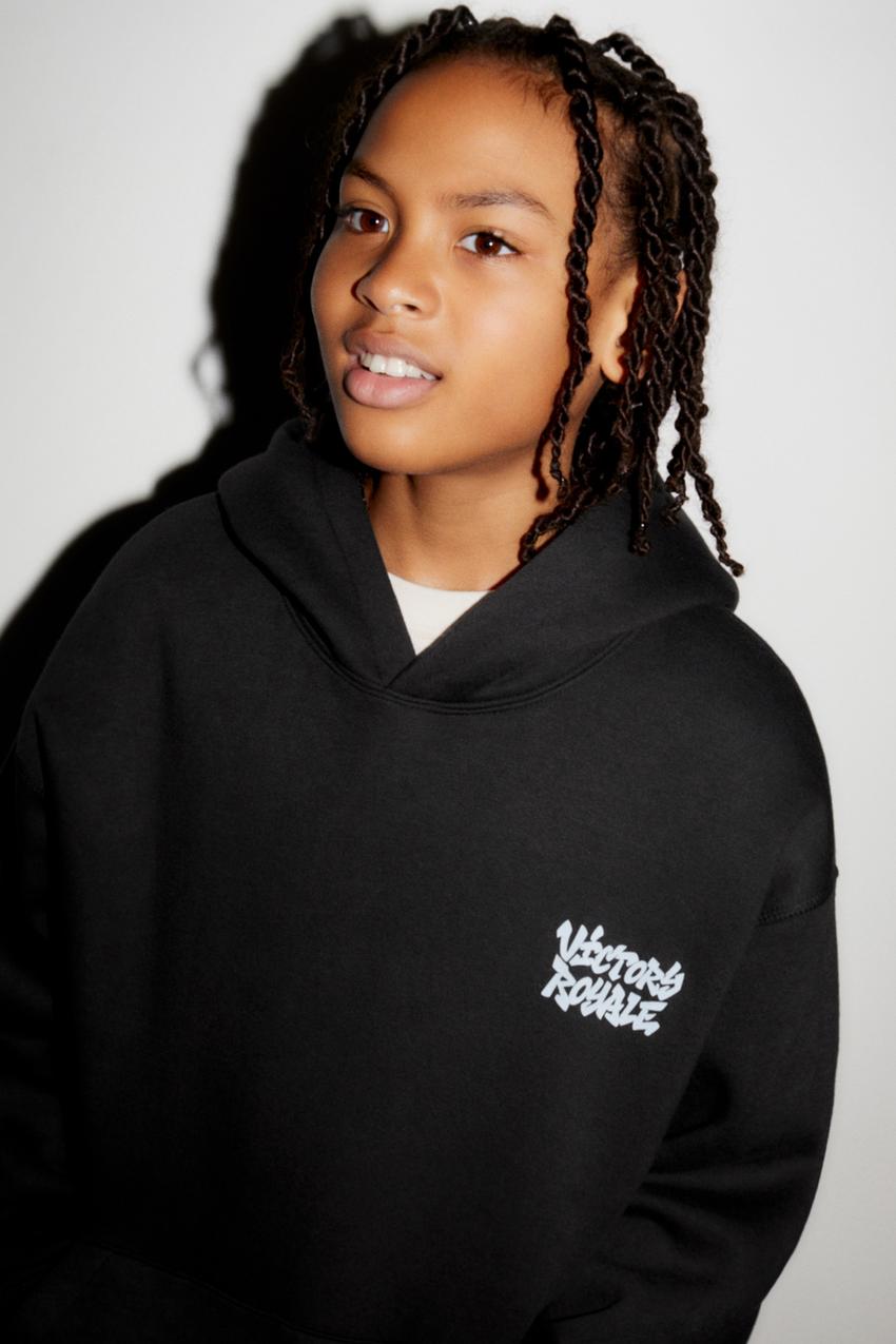 Zara black hoodie Clearance