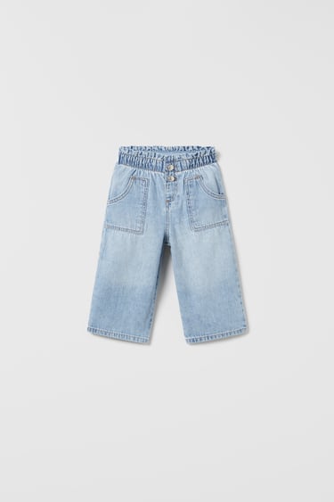 Image 0 of THE PAPERBAG CULOTTE JEANS from Zara