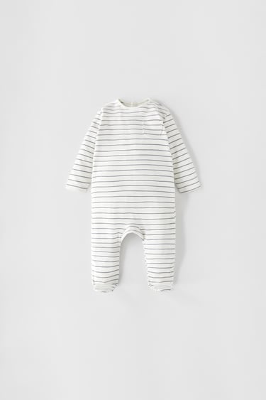 Image 0 of BABY/ STRIPED SLEEPSUIT from Zara