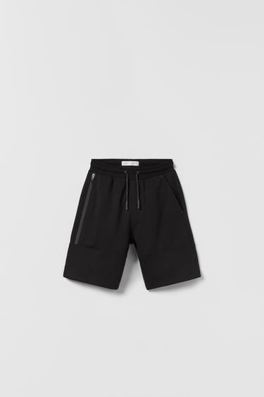 Zara CONTRAST SPORTY SWEATSHIRT - Black