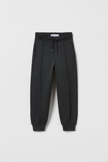 Image 0 of PLUSH JOGGING TROUSERS WITH SEAM DETAIL from Zara
