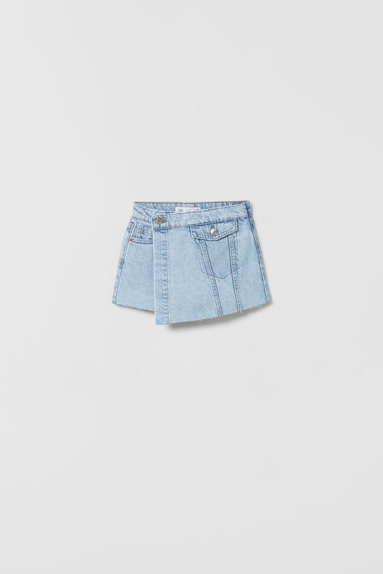 Falda bermuda online cinturón zara
