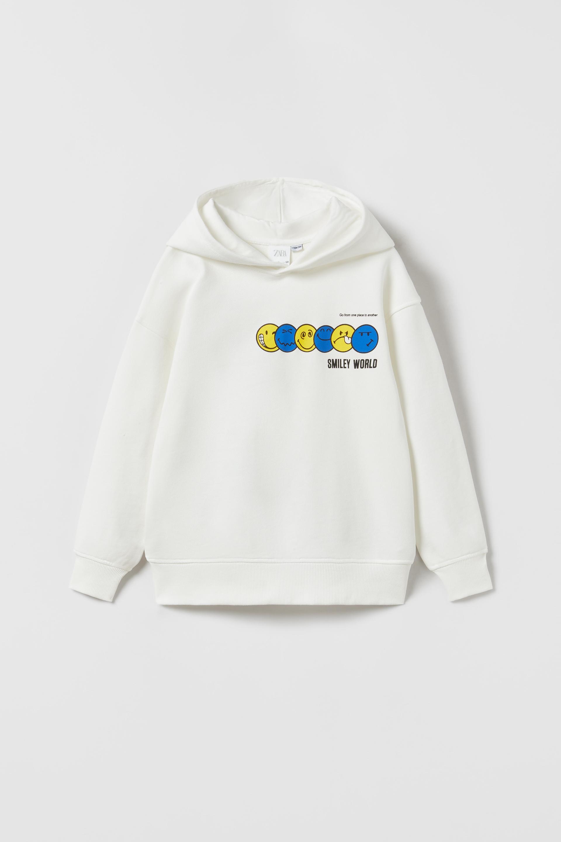 Zara smiley hoodie Clearance