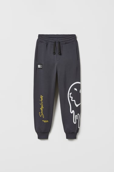 Image 0 of SMILEYWORLD ® HAPPY COLLECTION PLUSH TROUSERS from Zara