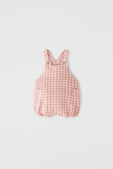 Image 0 of GINGHAM JUMPSUIT from Zara