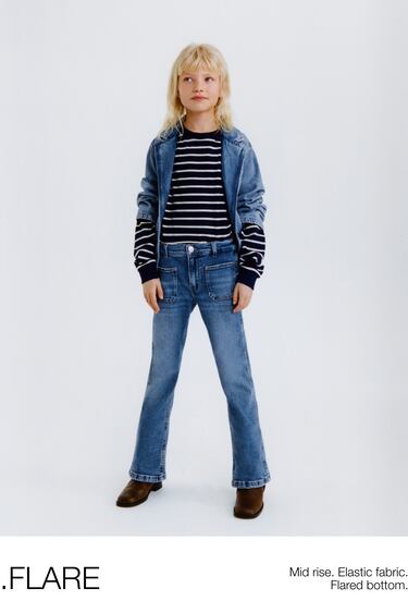 Image 0 of FLARED JEANS WITH POCKETS from Zara
