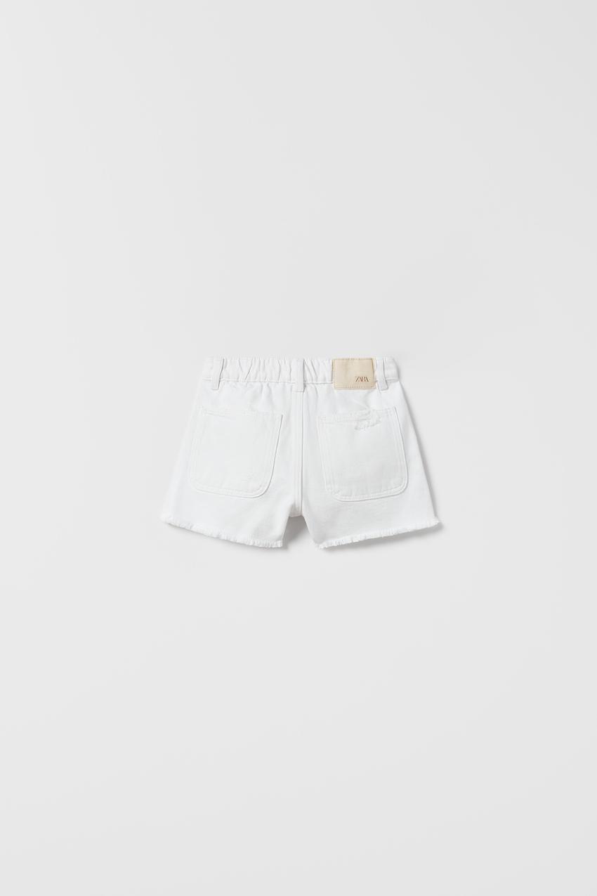 Zara white bermuda shorts Clearance