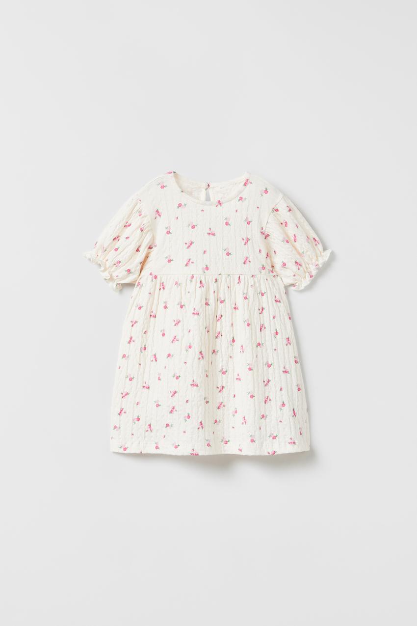 Textured printed dress zara Clearance