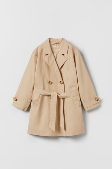 Image 0 of LONG DOUBLE-BUTTON TRENCH COAT from Zara