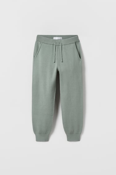Image 0 of PLAIN KNIT TROUSERS from Zara