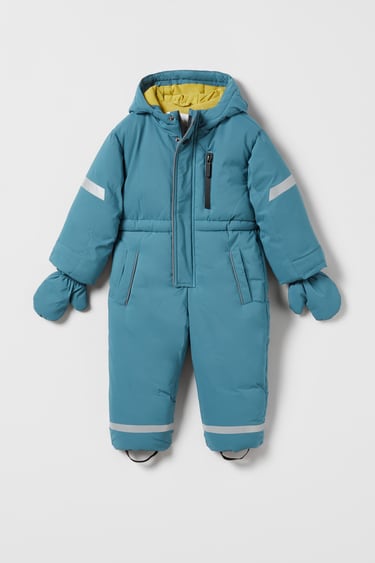 Image 0 of PADDED SNOW SUIT WITH PIPING from Zara