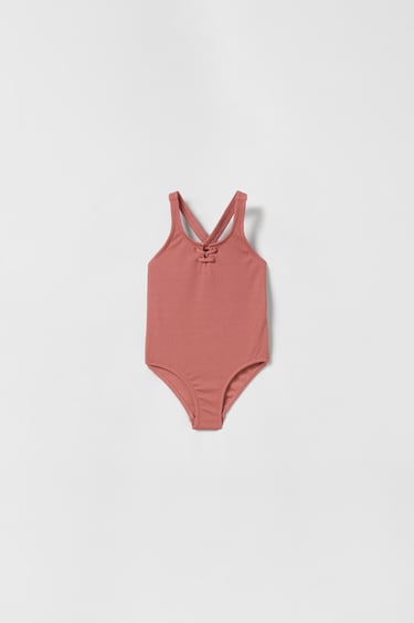 Image 0 of BABY/ TEXTURED DRAWSTRING SWIMSUIT from Zara