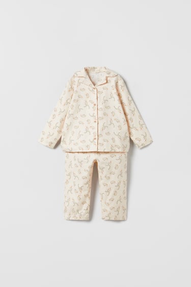 Image 0 of BABY/ FLORAL SHIRT-STYLE PYJAMAS from Zara
