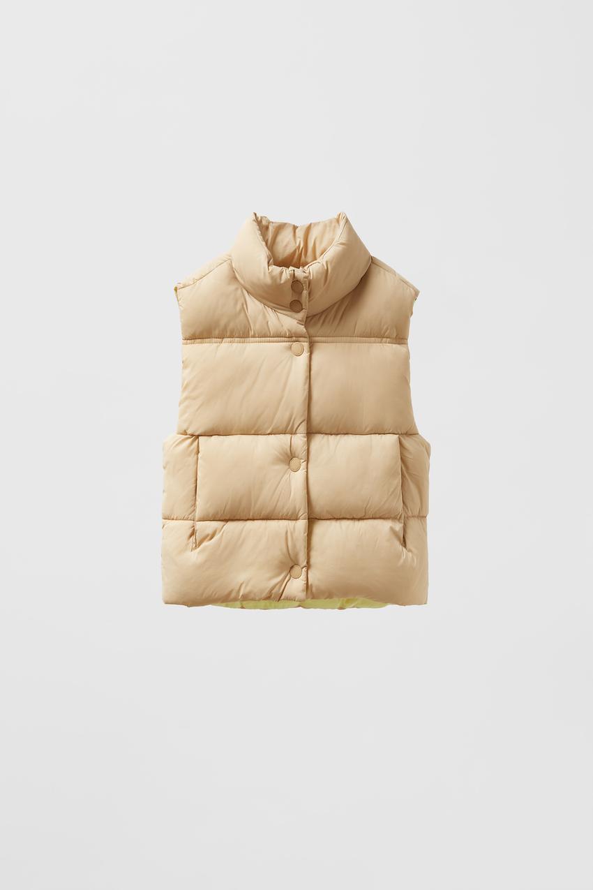 Zara gilet womens beige Clearance