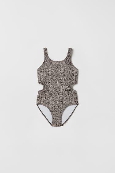 Image 0 of KIDS/ CUT OUT ANIMAL PRINT SWIMSUIT from Zara