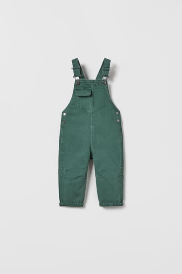 Image 0 of COLOURED DENIM DUNGAREES from Zara