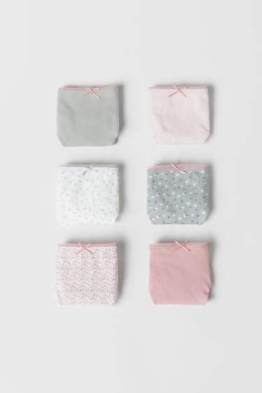 Image 0 of BABY/ SIX-PACK OF FLORAL PANTIES from Zara