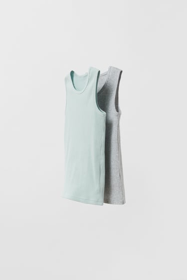 Image 0 of KIDS/ PACK OF TWO RIBBED TOPS from Zara