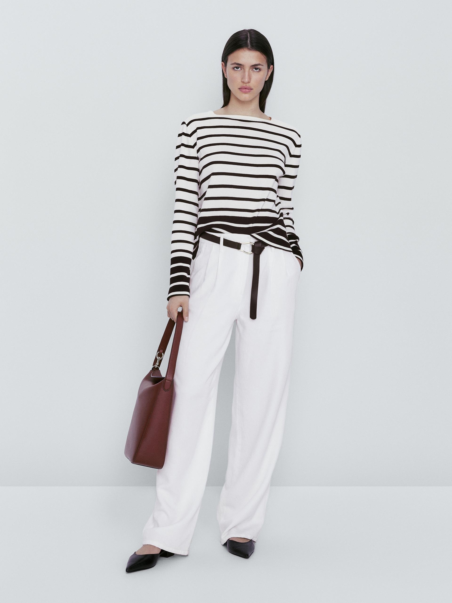Zara boat neck top Clearance
