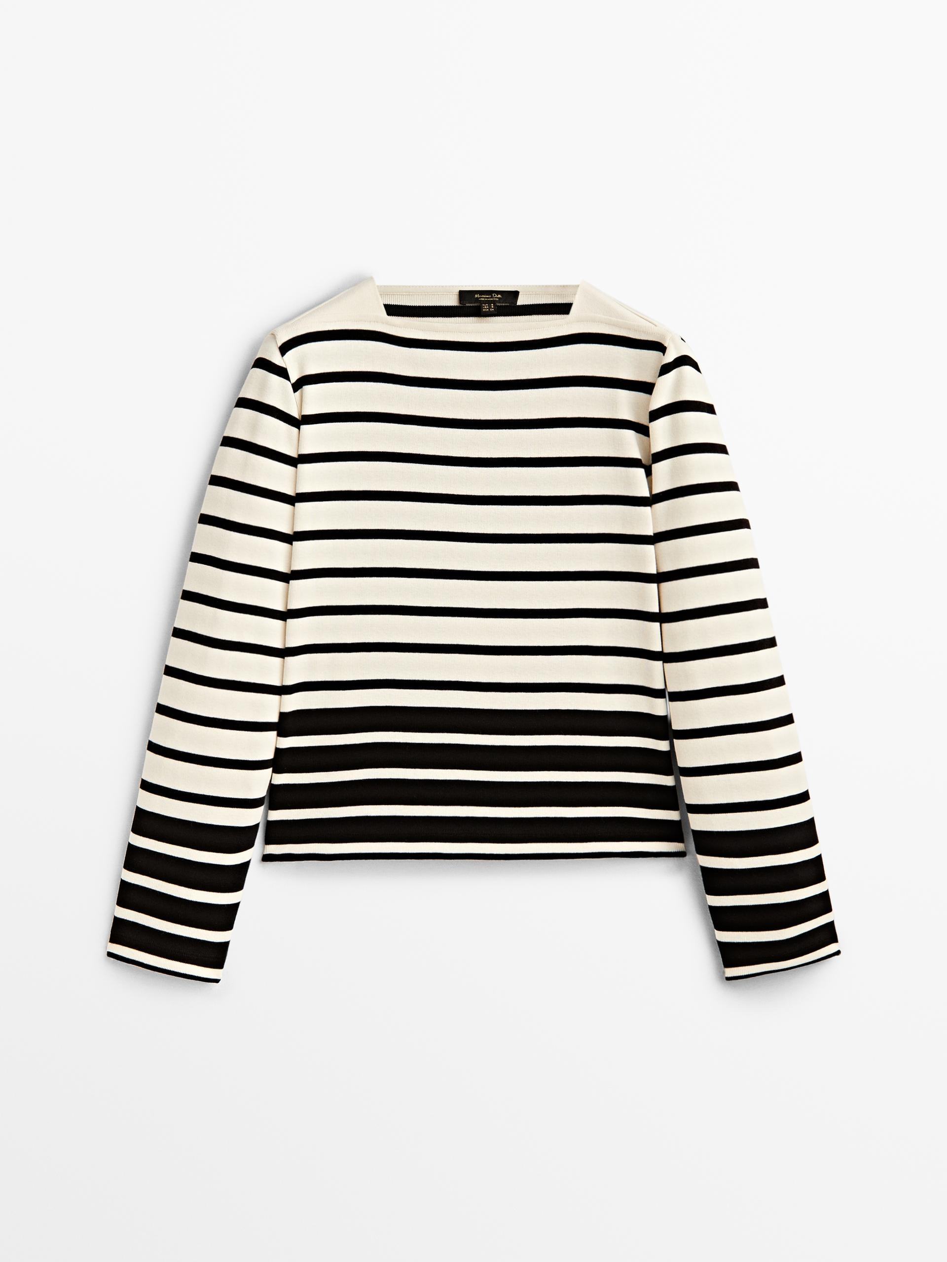 Zara boat neck top Clearance