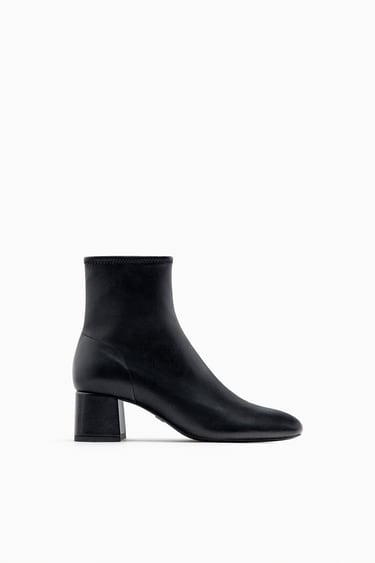 Image 0 of BLOCK HEEL STRETCH ANKLE BOOTS from Zara