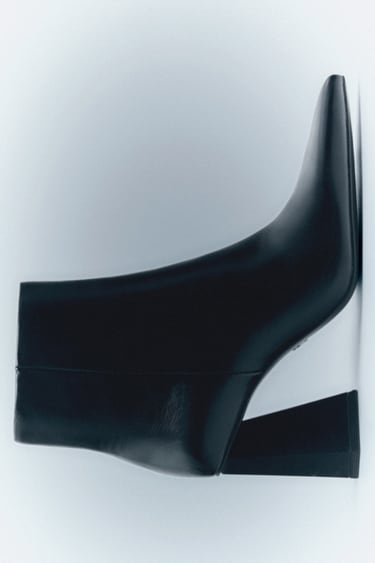 Image 0 of TRIANGULAR HEELED ANKLE BOOTS from Zara