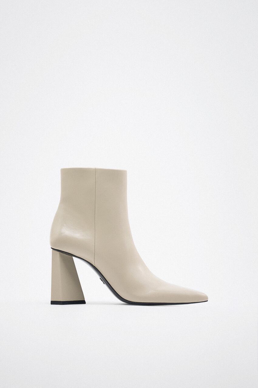 Zara Triangular Heeled Ankle Boots