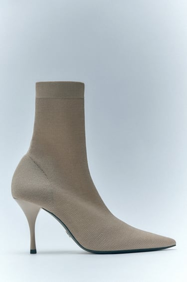 Image 0 of STRETCH FABRIC HEELED ANKLE BOOTS from Zara
