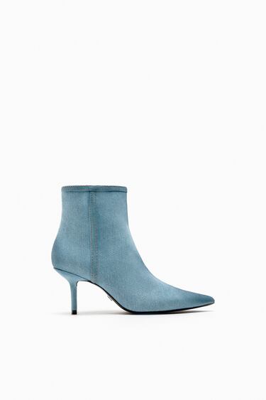 Image 0 of HEELED DENIM ANKLE BOOTS from Zara