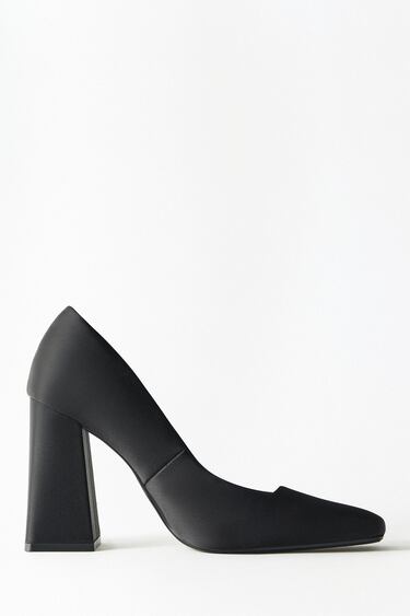 Image 0 of SQUARED TOE BLOCK HEEL SHOES from Zara