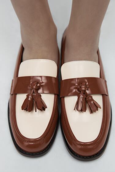 Image 0 of CONTRAST TASSEL LOAFERS from Zara