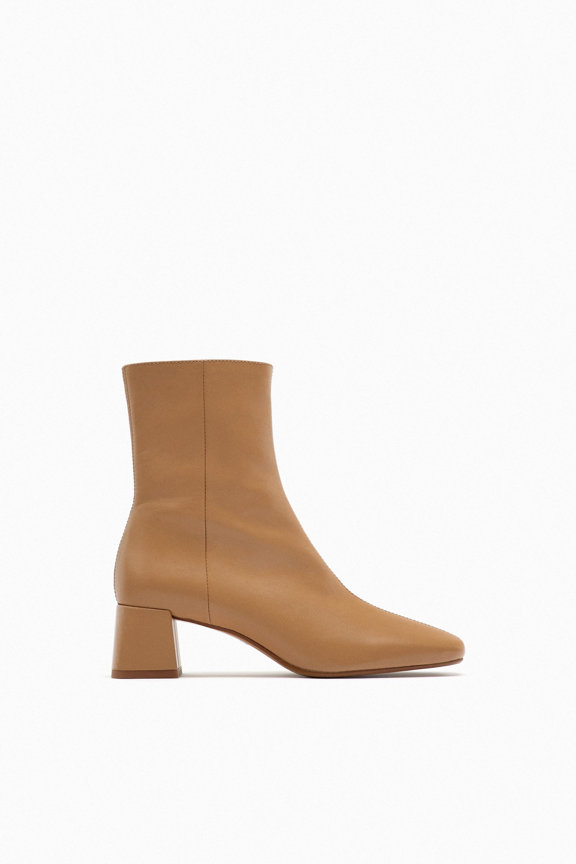 Beige ankle boots zara Clearance