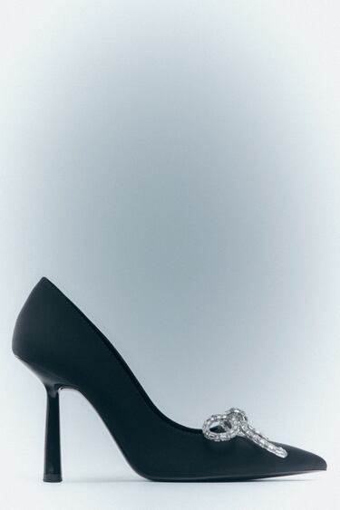 Image 0 of HEELED SHOES WITH EMBELLISHED BOW from Zara