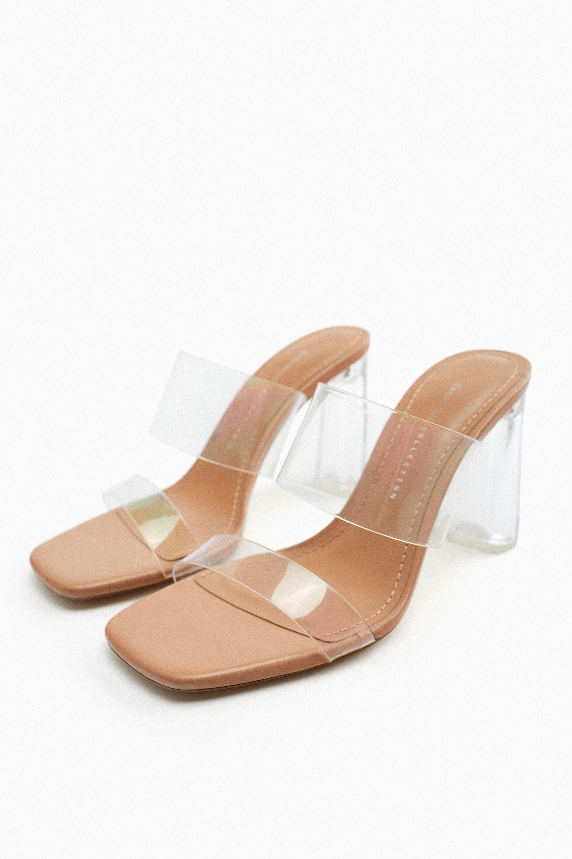 Zara clear plastic shoes Clearance