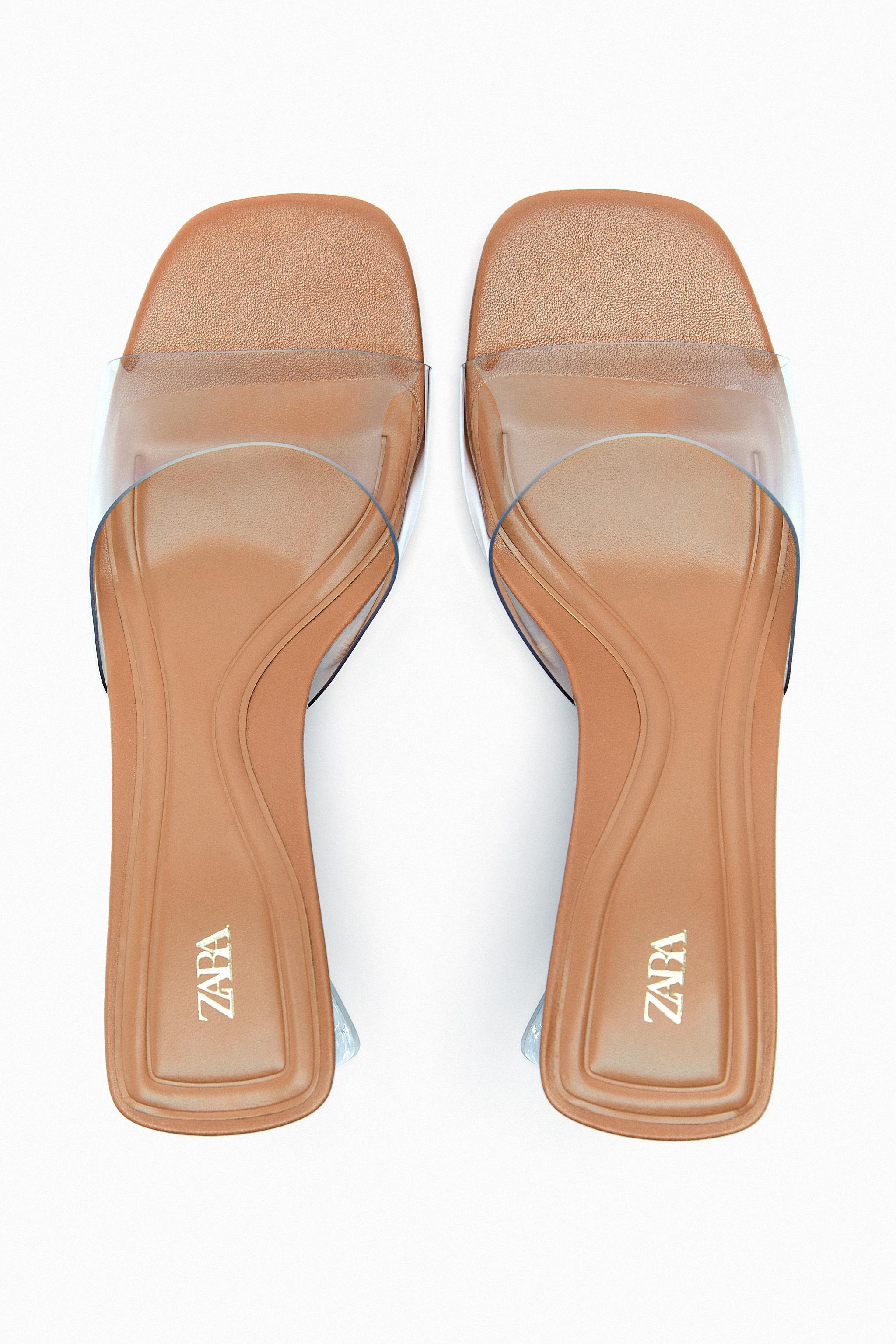 Zara vinyl hotsell flat sandals