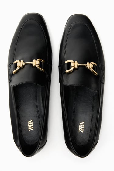 Image 0 of BUCKLED SOFT LEATHER LOAFERS from Zara