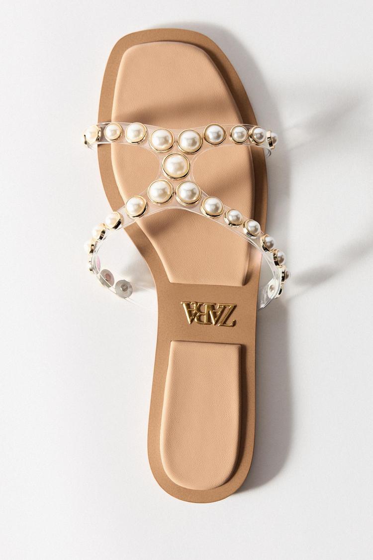Pearl slides zara Clearance