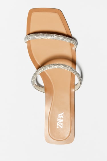 Image 0 of FLAT SANDALS WITH SHINY STRAPS from Zara
