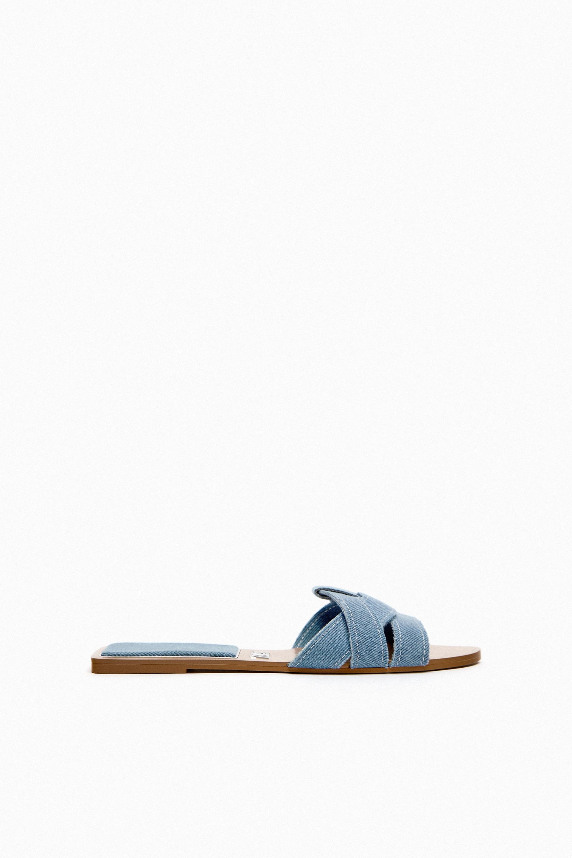 Zara blue collection sandals Clearance