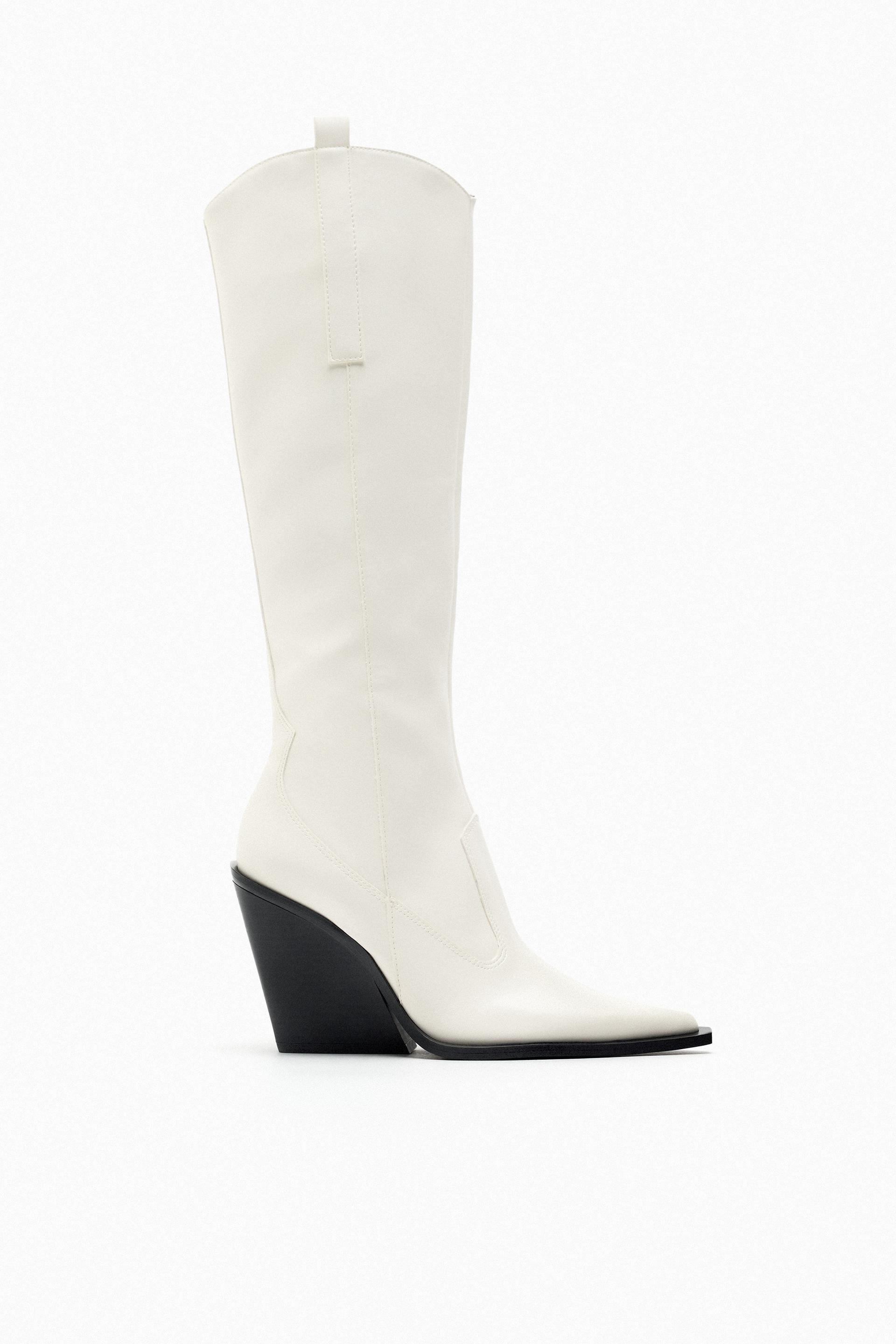 Zara white long boots Clearance